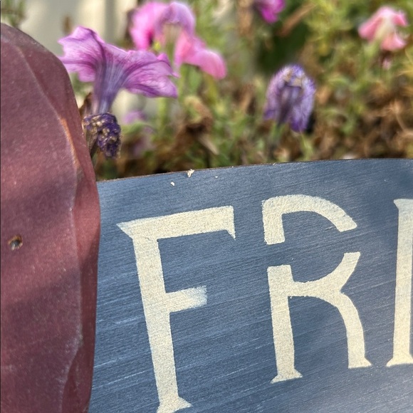 Wooden Handmade Welcome Friends Sign with Heart Country Home 29"x6.5" - Picture 9 of 17